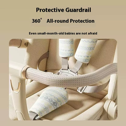 Fold Infant Bidirectional Shock Absorption Baby Handcart Reclining Out Shade Cortex Seat